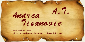 Andrea Tišanović vizit kartica